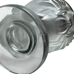 Lalique1970's Crystal Lions Smoker Set w/ Lighter and Cigarette Holder 5" tall