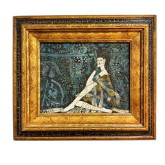Original Oil Painting of Female in "Socialist Realism" Pose by By Artist SHAO KUANG TING, CHINESE (1939 - )