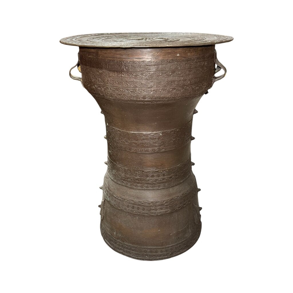 Laotian Rain Drum or Small Table w/ Patina