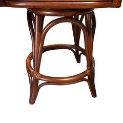 Alexander & Sheridan Singapore Rattan Height Swivel Barstools w/ Cushions (Set of 3)