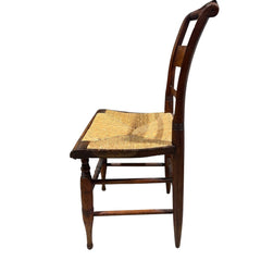 Antique Hitchcock Wooden Chair w/ Rush Seat 18Lx14Wx35H