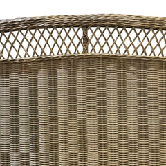 King Size Classic Coastal Natural Wicker Headboard 78Lx52H