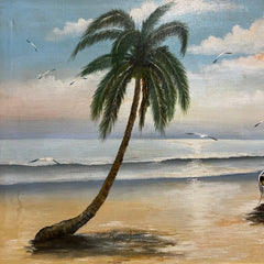 MCM Florida Art w/ Palm Tree and Ocean by:E. Rafael