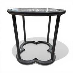Pair of FrontGate Outdoor Glass Top Side Tables (sold as a set) (4 chairs also available)