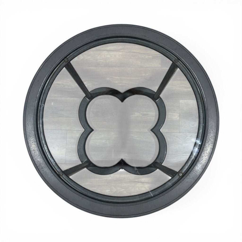 Pair of FrontGate Outdoor Glass Top Side Tables (sold as a set) (4 chairs also available)