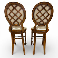 Broyhill Samana Cove Upholstered Swivel Bar Stools in Natural Amber (Set of 2)