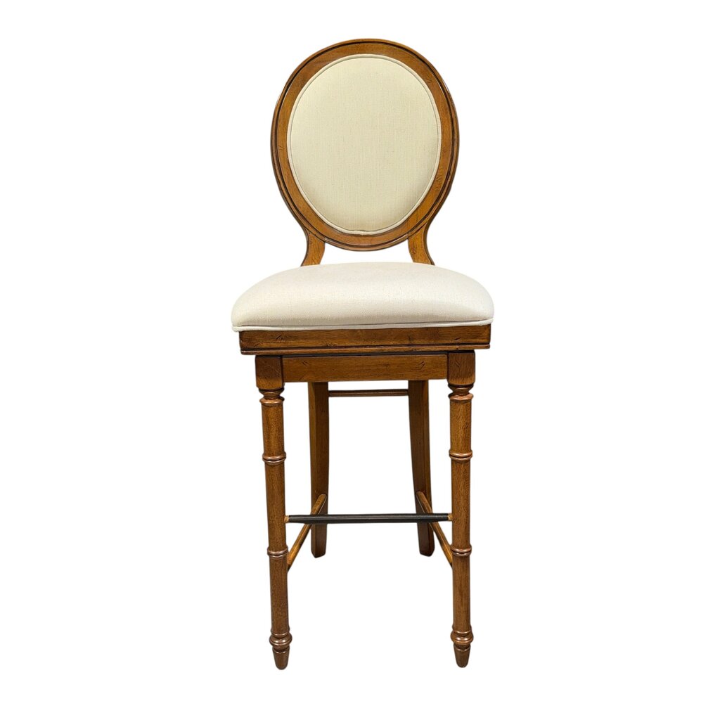 Broyhill Samana Cove Upholstered Swivel Bar Stools in Natural Amber (Set of 2)