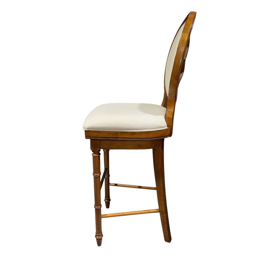 Broyhill Samana Cove Upholstered Swivel Bar Stools in Natural Amber (Set of 2)