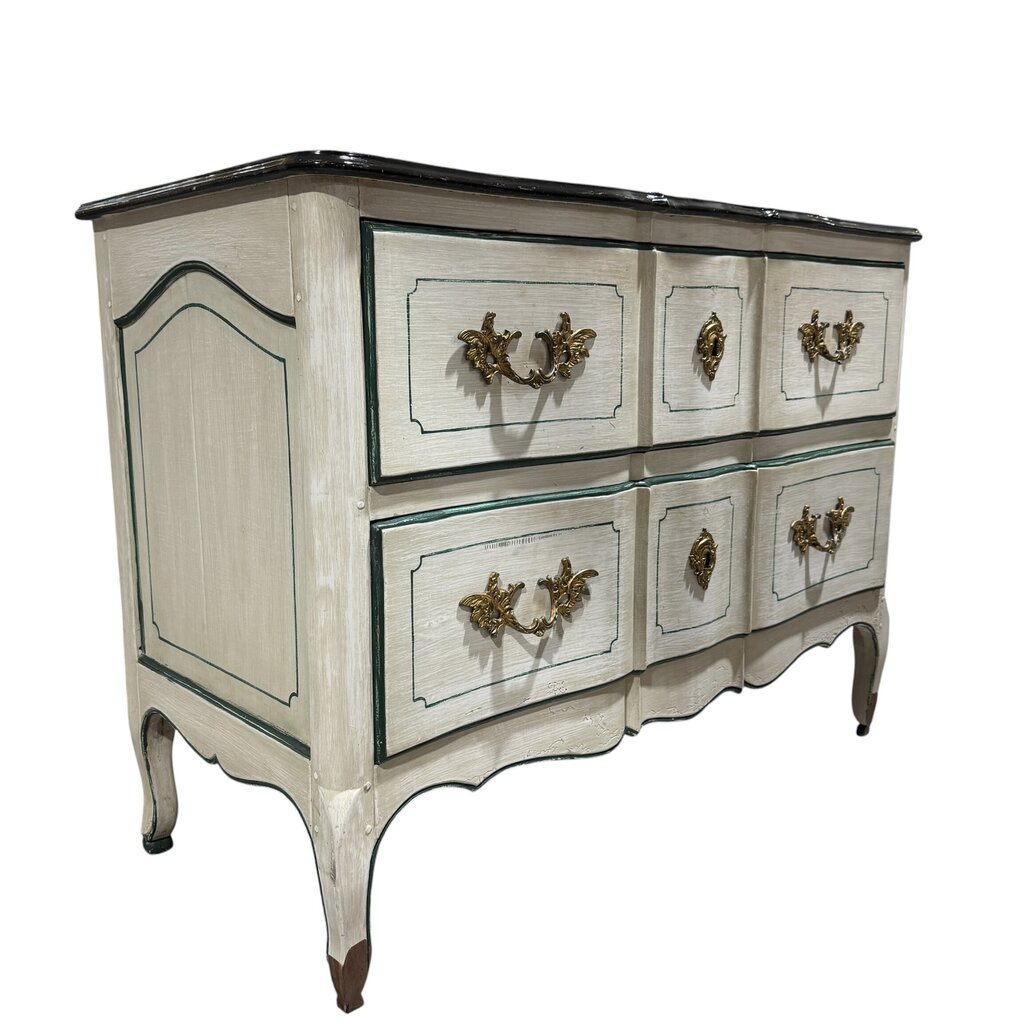 Late 18th Century Continental Louis XV Style Bombe Commode 45Lx22Wx34H