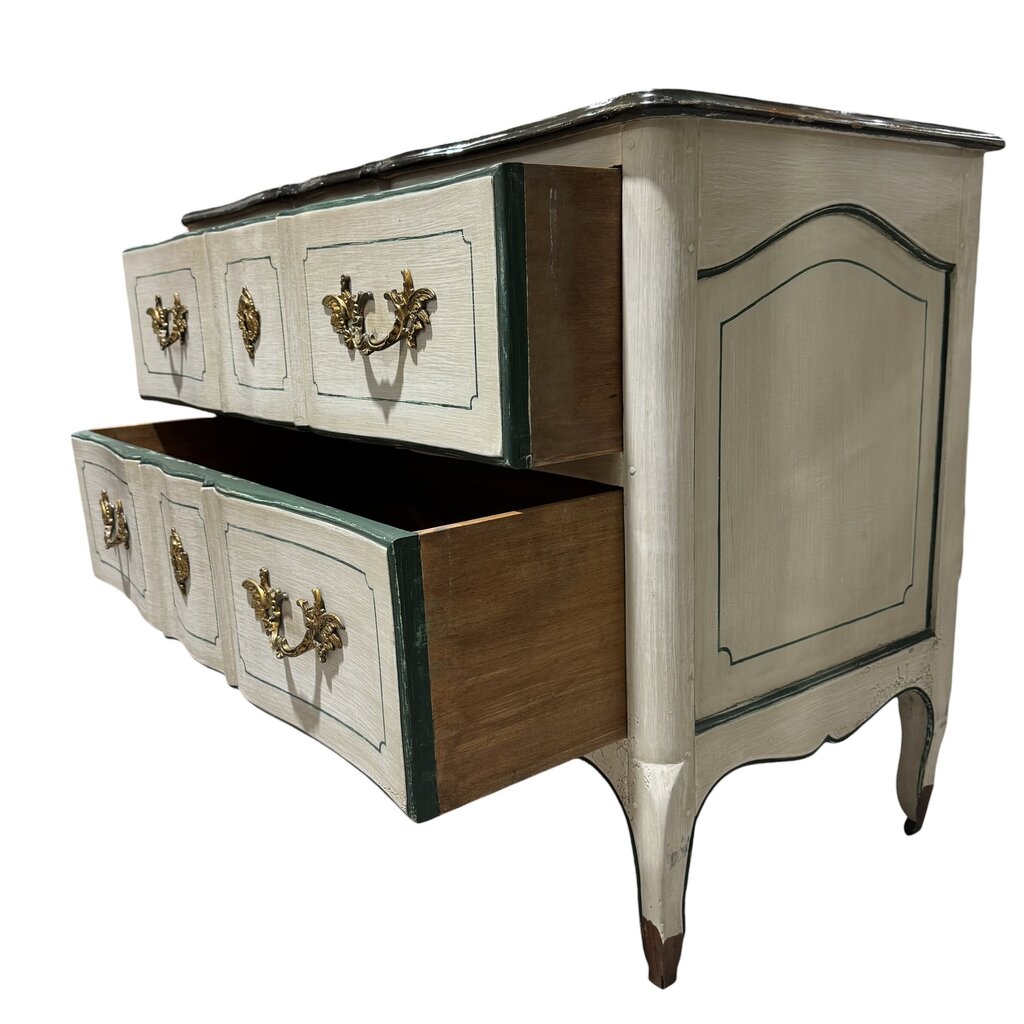 Late 18th Century Continental Louis XV Style Bombe Commode 45Lx22Wx34H