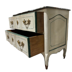 Late 18th Century Continental Louis XV Style Bombe Commode 45Lx22Wx34H