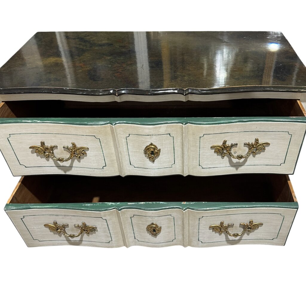 Late 18th Century Continental Louis XV Style Bombe Commode 45Lx22Wx34H