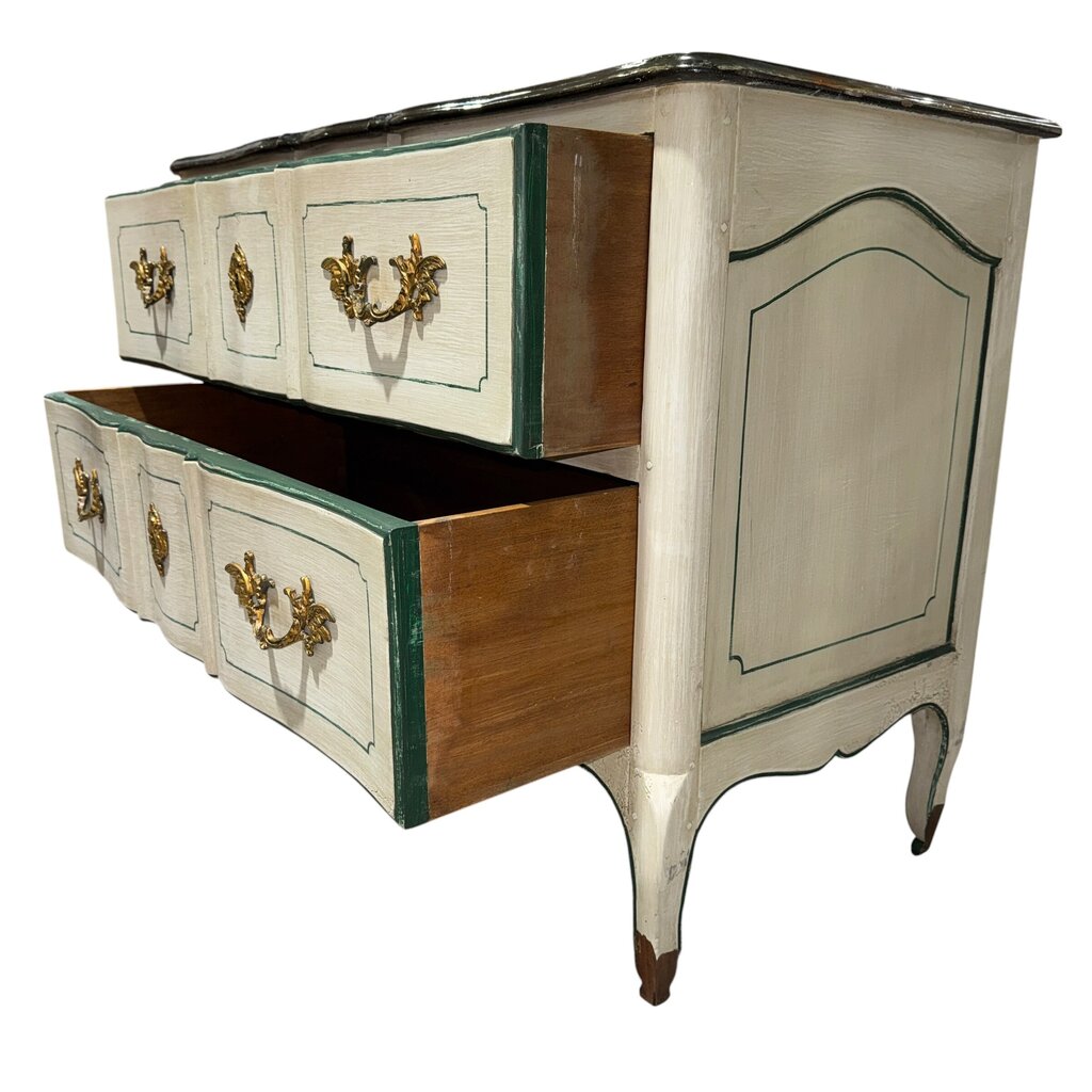 Late 18th Century Continental Louis XV Style Bombe Commode 45Lx22Wx34H