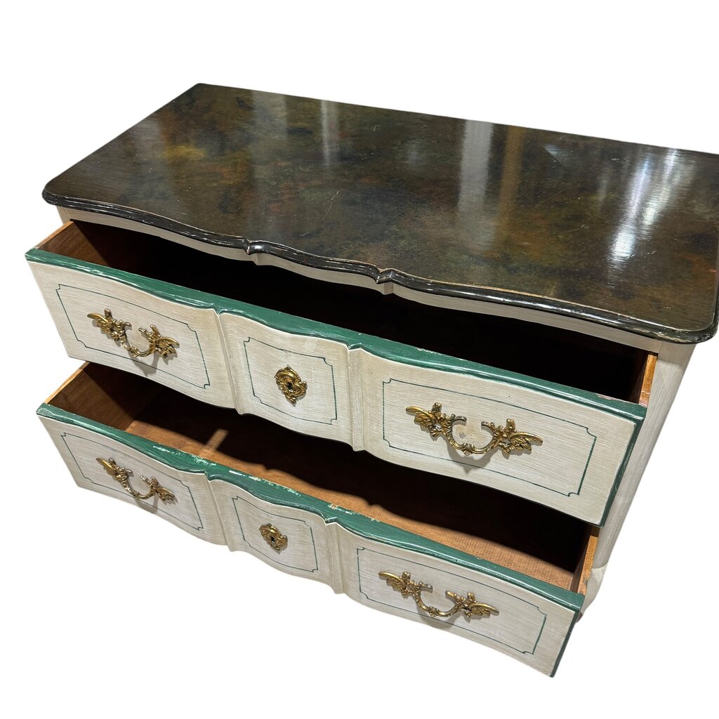 Late 18th Century Continental Louis XV Style Bombe Commode 45Lx22Wx34H