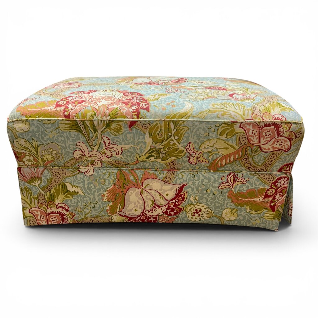 Floral Upholstered Storage Ottoman / Cocktail Ottoman 40Lx36Wx18H