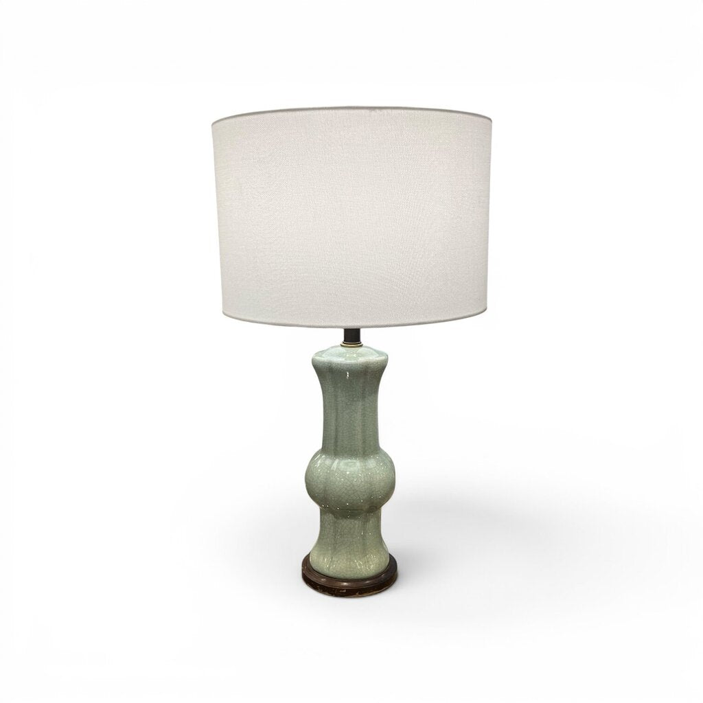 Celadon Crackle Glazed Ceramic Table Lamp