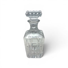 Crystal Square Decanter w/ Faceted Stopper