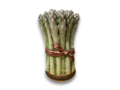 Large Ceramic Asparagus Sculpture 7Lx7Wx12H