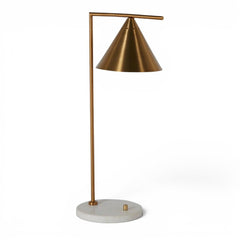 Milford Table Lamp Brass w/ Marble Base 13Lx9Wx26H