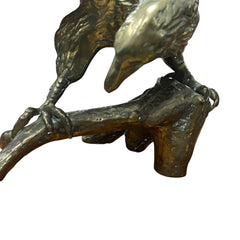 Cast Brass Eagle Sculpture 17Lx17Wx17H