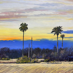 Joe Suroviec Florida Marsh Landscape Original Oil on Canvas, Framed, 43Lx31H