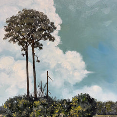 Joe Suroviec Florida Marsh Landscape Original Oil on Canvas, Framed, 29Lx41H