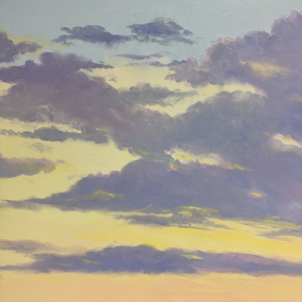 Joe Suroviec Coastal Marsh Landscape Original Oil on Canvas, Framed, 54Lx42H