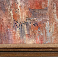 Dinny Privateer Highwaymen-Style Everglades Painting 1973 17Lx21H