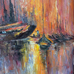 Dinny Privateer Highwaymen-Style Everglades Painting 1973 17Lx21H